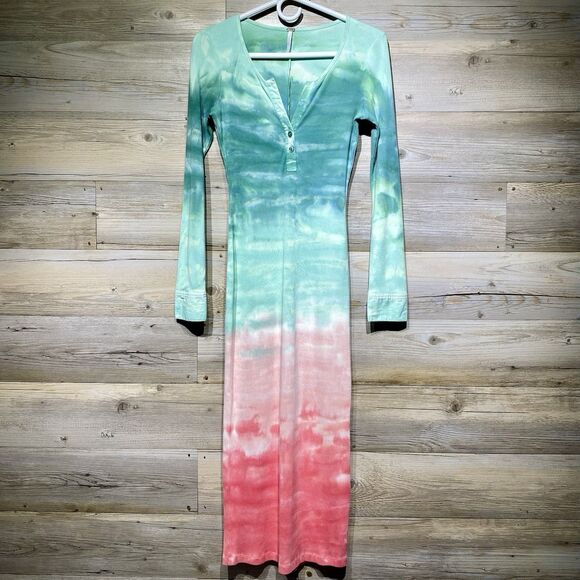 Young Fabulous & Broke Dresses & Skirts - YFB Young Fabulous Broke Ribbed Midi Dress Multicolor Tie Dye Size XS Bodycon